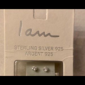 925 STERLING SILVER CRYSTAL STUD NOSE RING EARRING